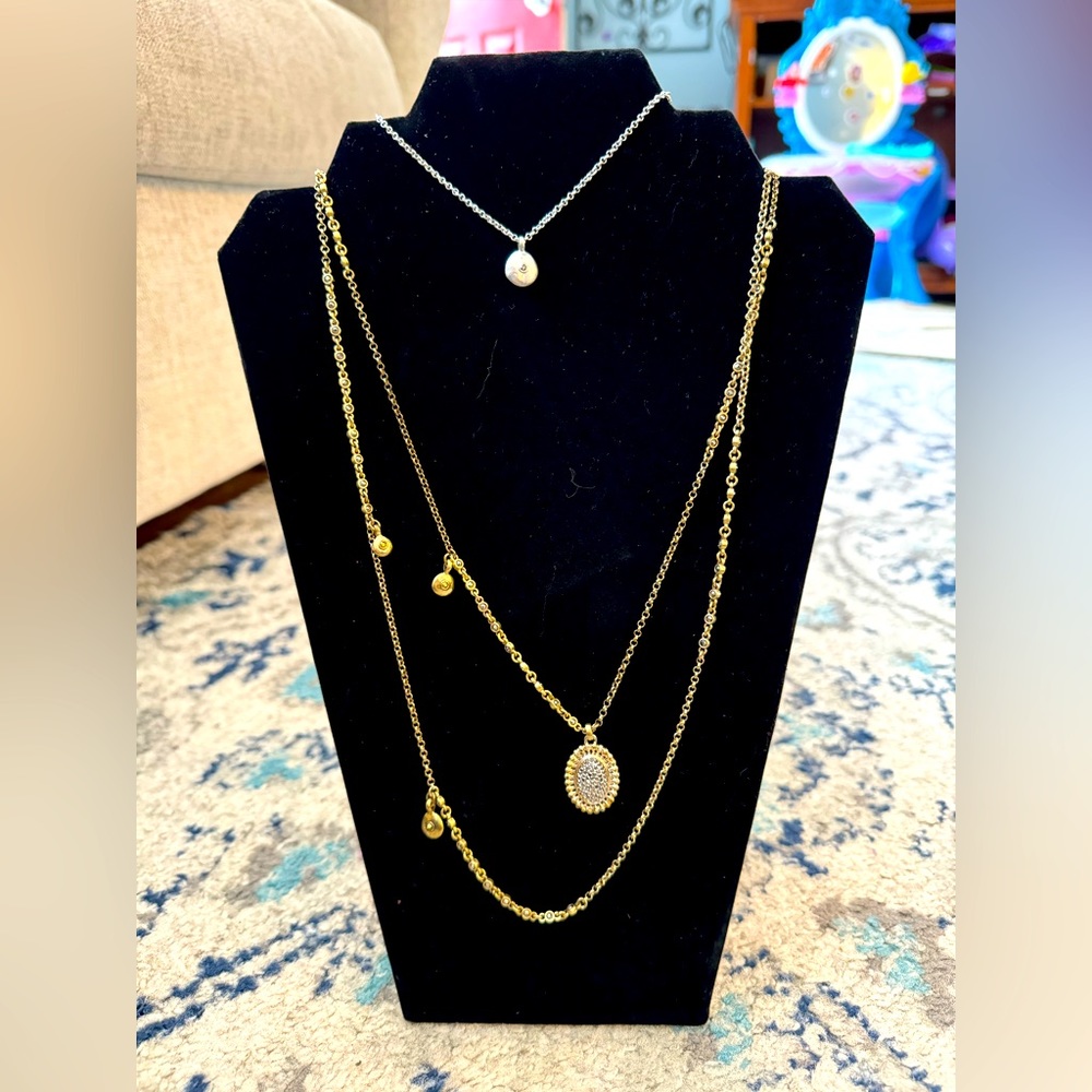 Lucky brand multi metal layered necklace